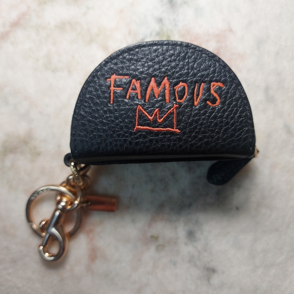 Coach X Jean-Michel Basquiat Leather Half Moon Bag Charm